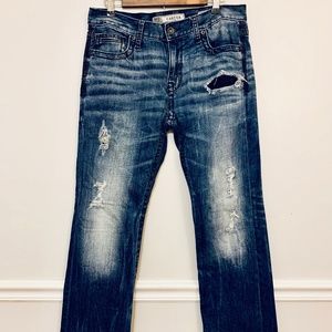 BKE Carter Men's Jeans Sz 34R Distressed Acid Wash